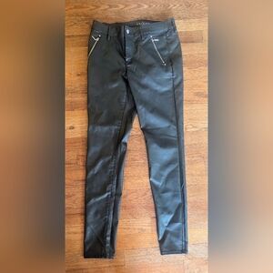White House Black Market The Skinny Jeans In Black Faux Leather, Size 4